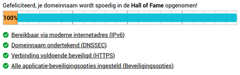 Internetstandaarden juist toegepast.